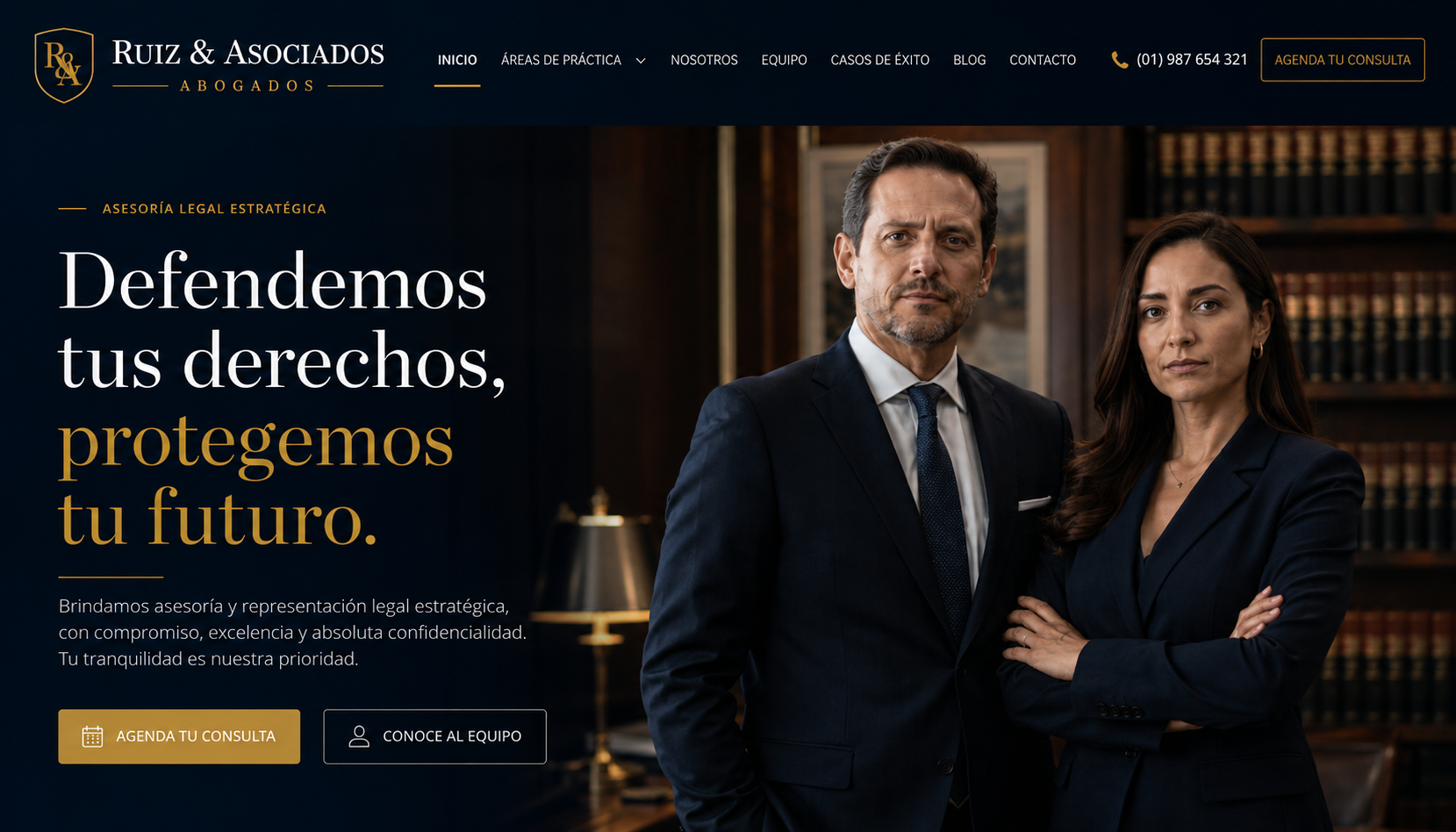 Web de despacho de abogados Ruiz & Asociados